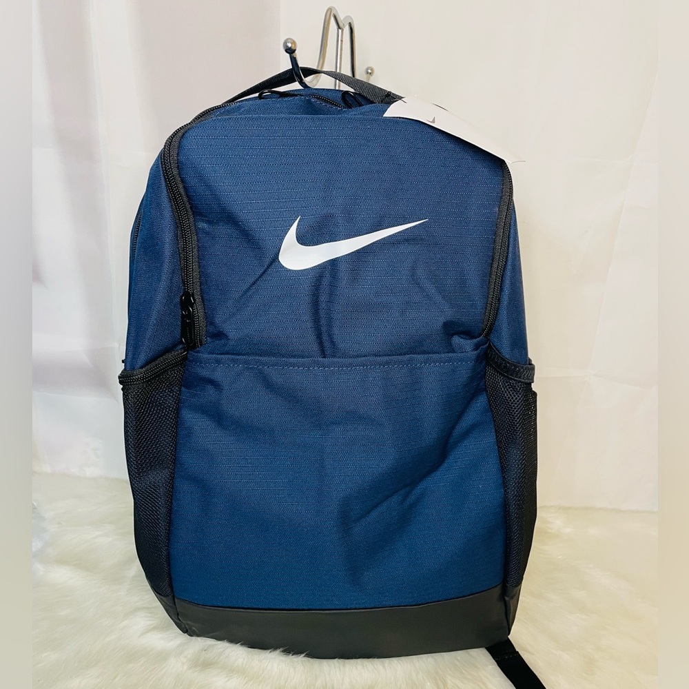 New Nike Men's Blue and Black Backpack medium